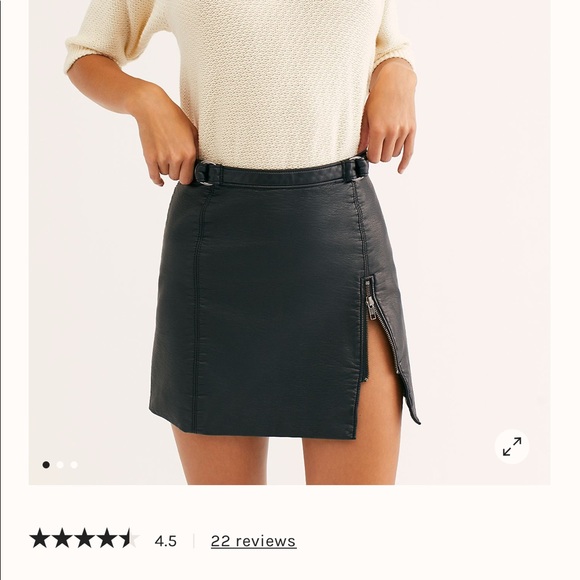 Free People Midnight Magic Skirt Black 4 - Picture 1 of 3